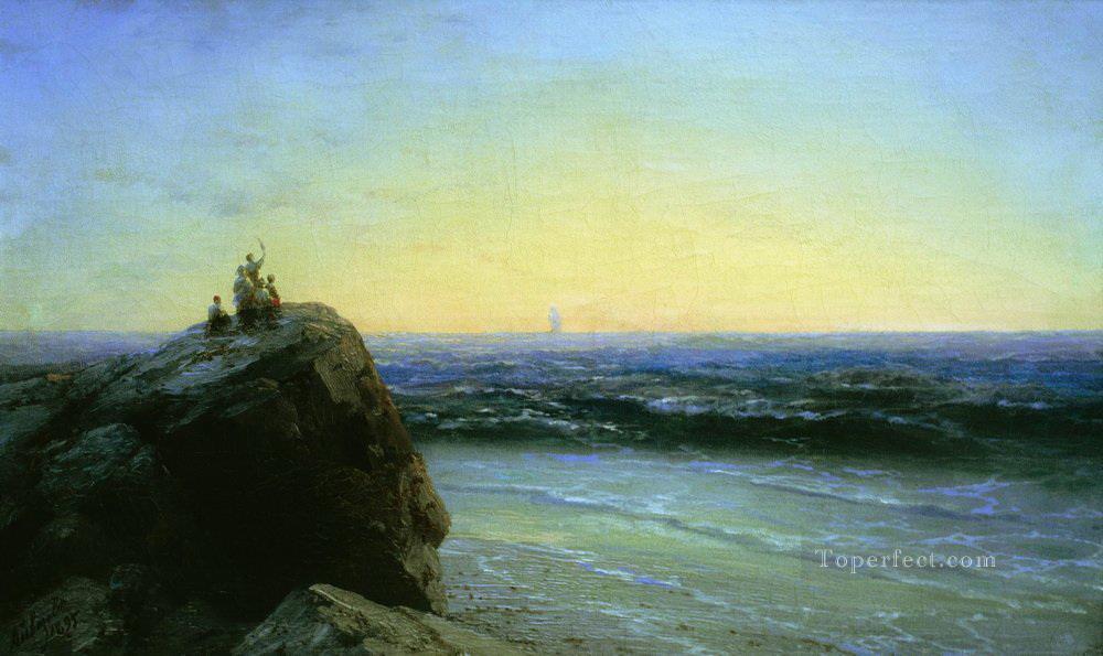 別れ 1895 ロマンチックなイワン・アイヴァゾフスキー ロシア油絵